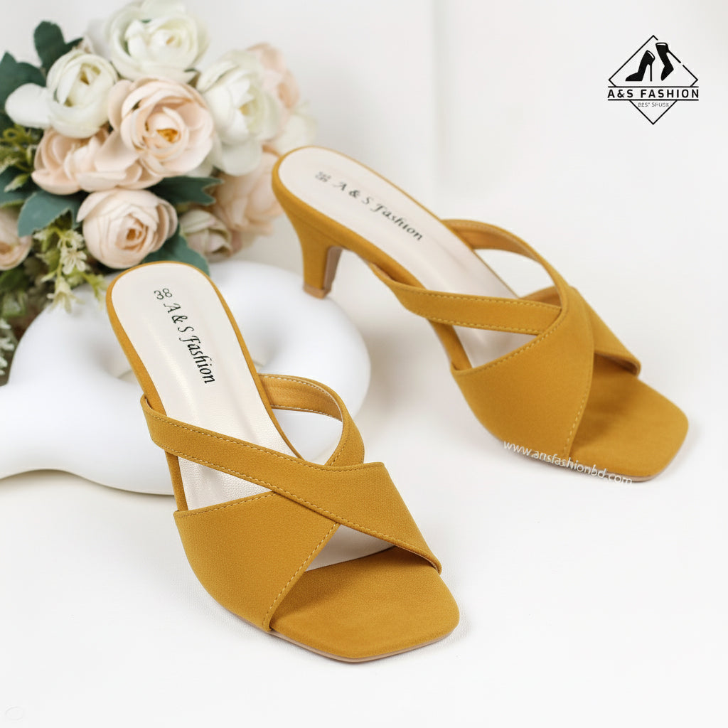 Cross-strap Slip-on Mule Shoes