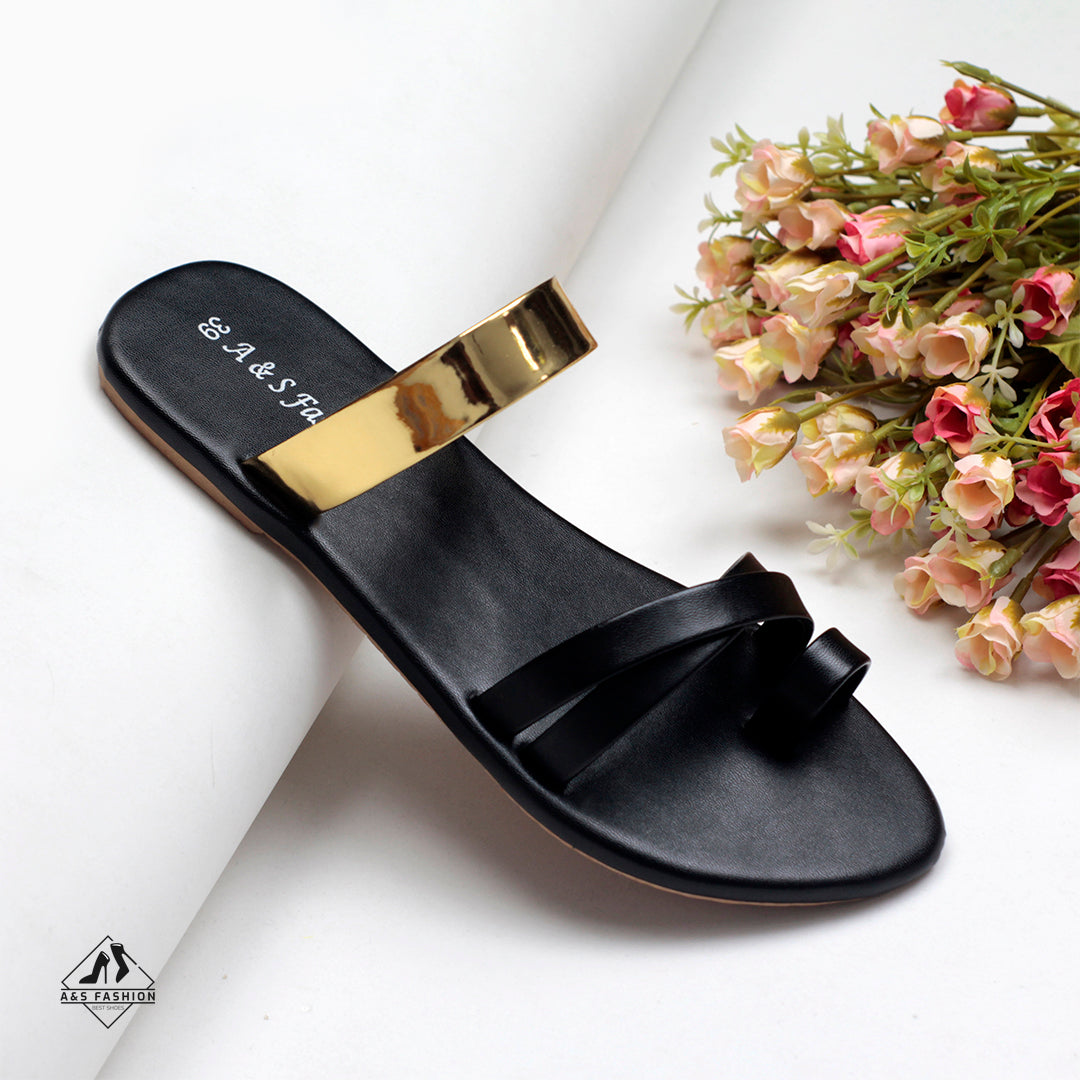 Poplar Flat Gold Stone Shoes