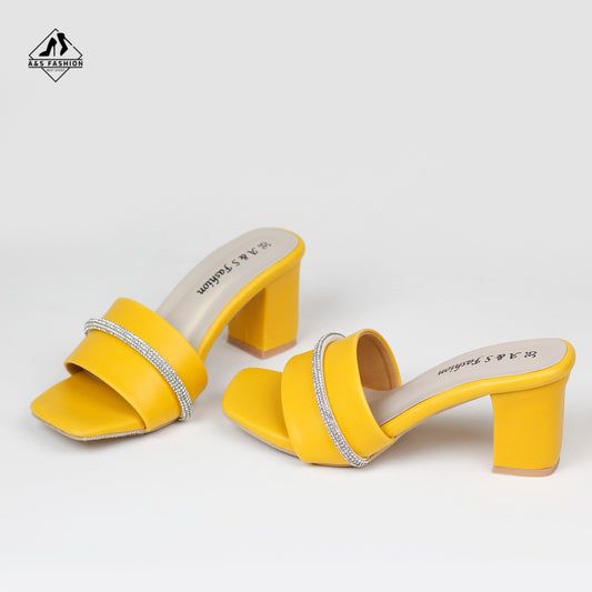 Patti Luxury Open-Toe Block Heel Shoes