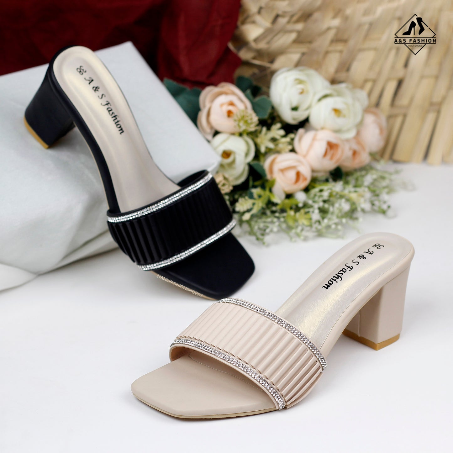 Soft and comfortable Open-Toe Block Heel Shoes