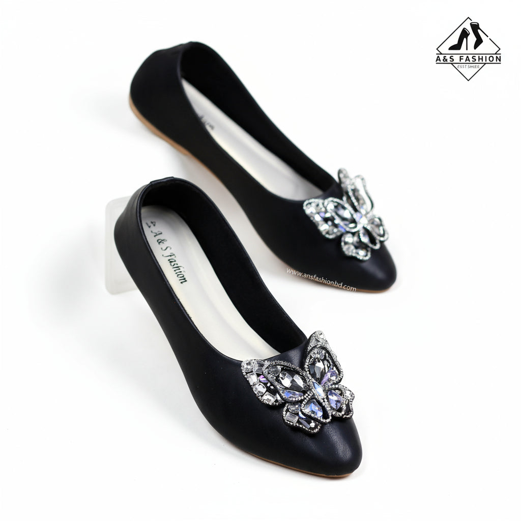Flat Butterfly Stone Shoes