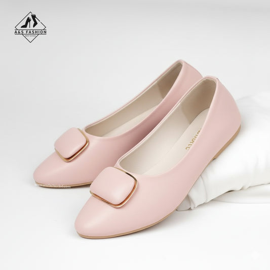 Women Full Shoes Gold Bow Tei