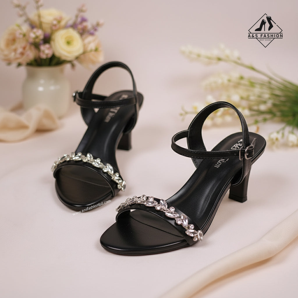 Party Stone-Work Heels A&S Fashion