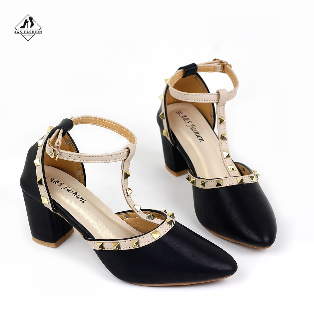 Pyramid Stone Half Shoes A&S Fashion