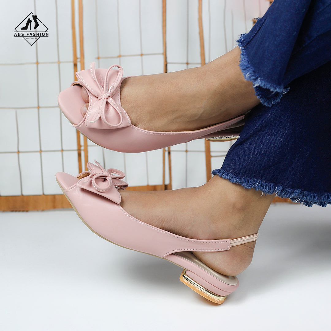 Bow Flat Half Shoes A&S Fashion