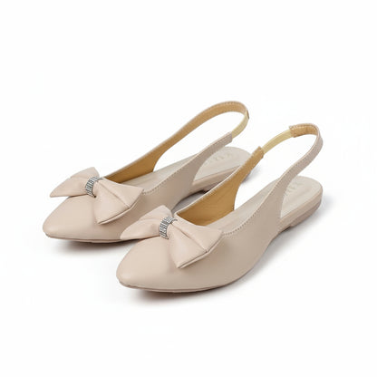 Bow Tai Stone Half Falt Shoes