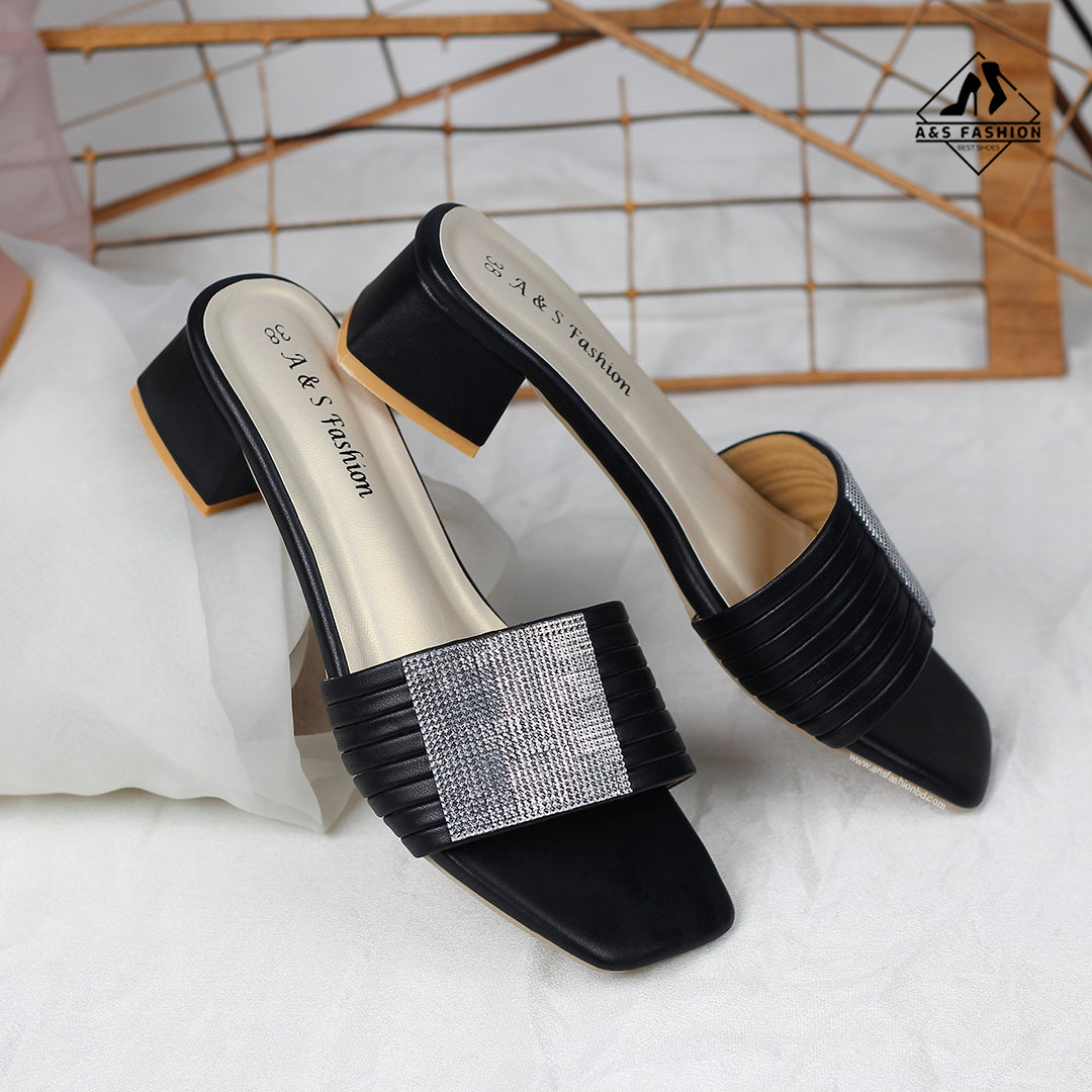 Potti Stone Open-Toe Semi Heel