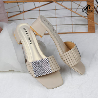 Potti Stone Open-Toe Semi Heel