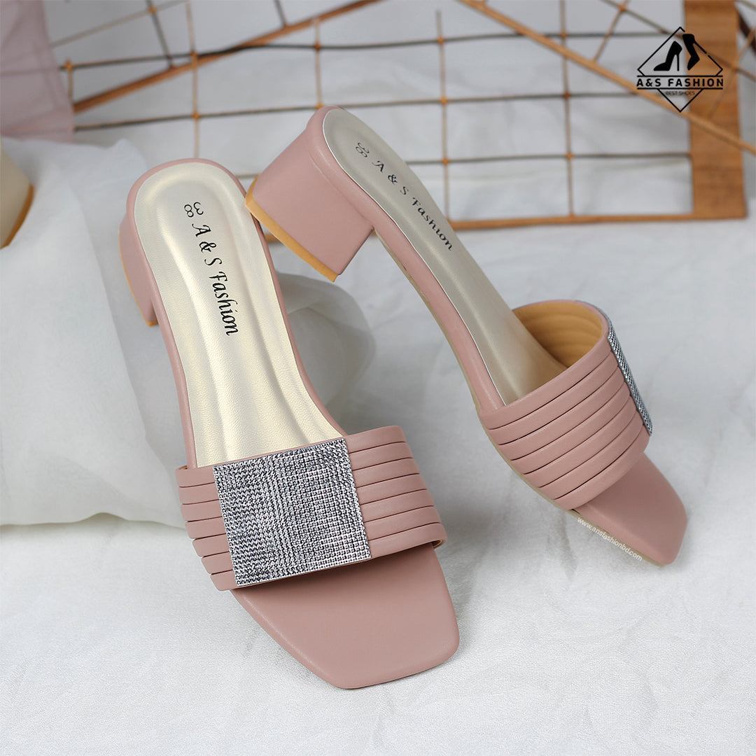 Potti Stone Open-Toe Semi Heel