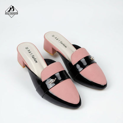 Stone Half  Block Heel Shoes
