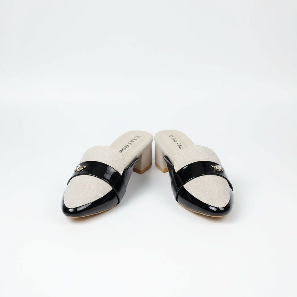 Stone Half  Block Heel Shoes