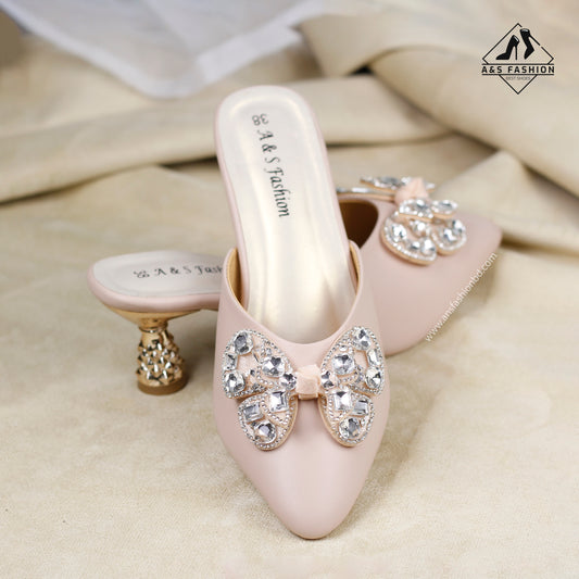 Butterfly Stone Half Shoes