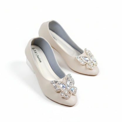 Flat Butterfly Stone Shoes