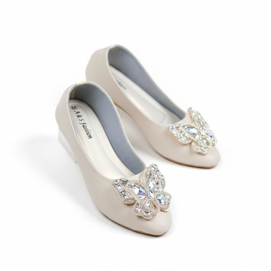 Flat Butterfly Stone Shoes
