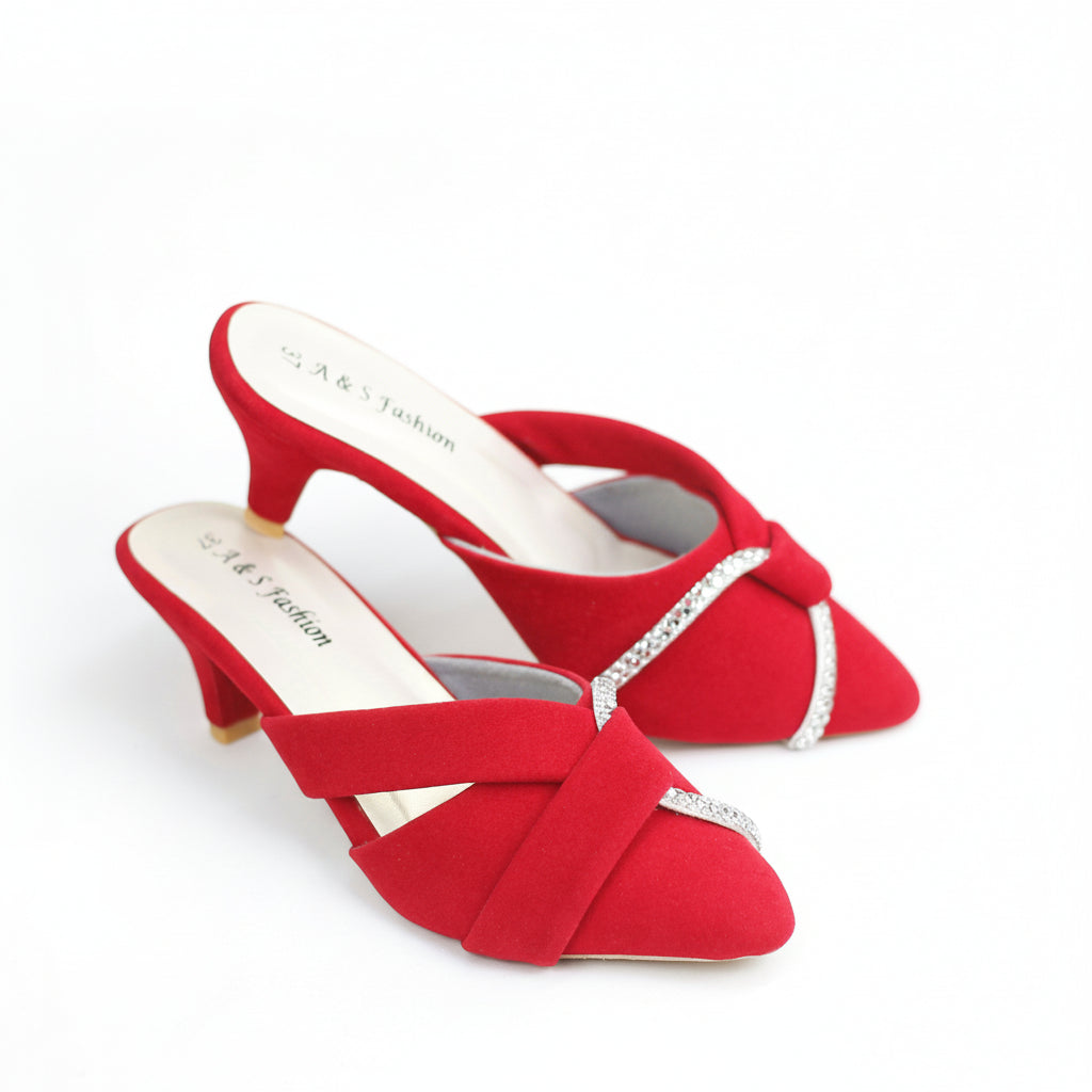 Half Stone Box heel Shoes