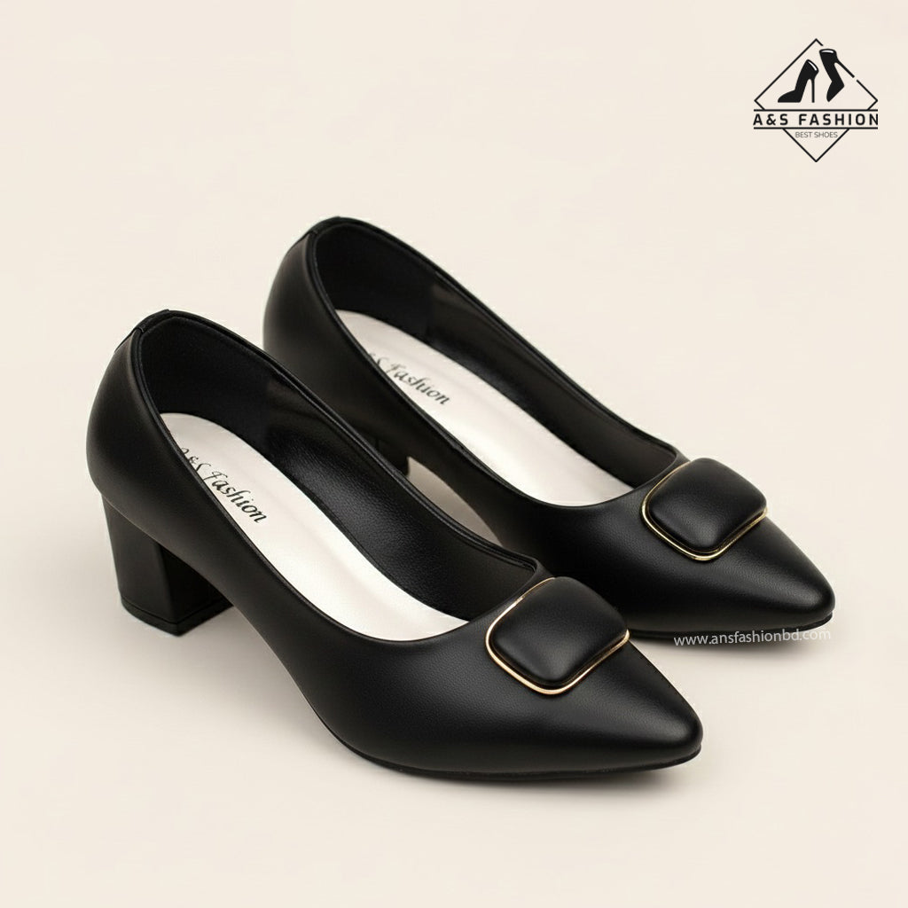 Full Shoes Gold Stone A & S Fashion