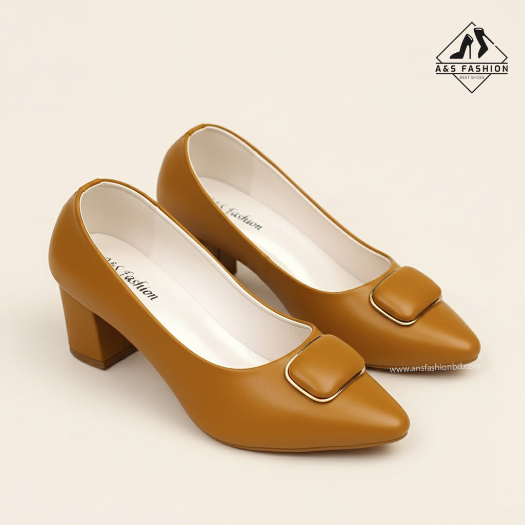 Full Shoes Gold Stone A & S Fashion